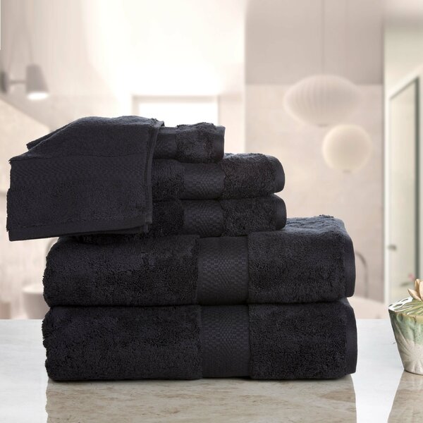 Decorative Powder Room Towels Wayfair   Jopie 6 Piece 100%25 Cotton Towel Set 